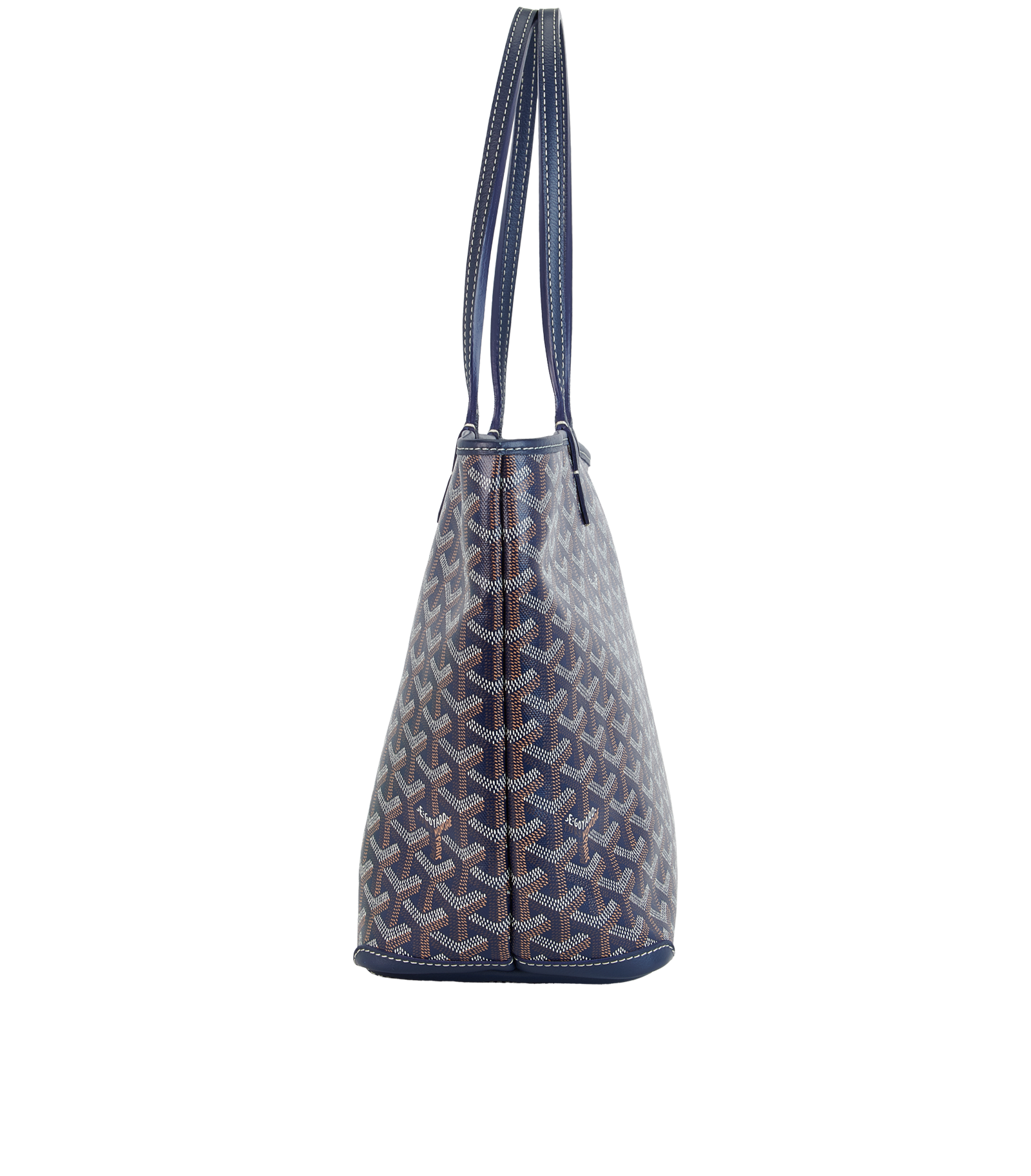 Artois PM, &pound;1,500, Handbags, Navy, Canvas, Side view